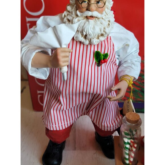 Clothtique Santa Claus Gingerbread house Xmas home decor figure - Picture 3 of 9
